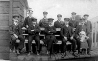 A group of station staff at Croxley Green