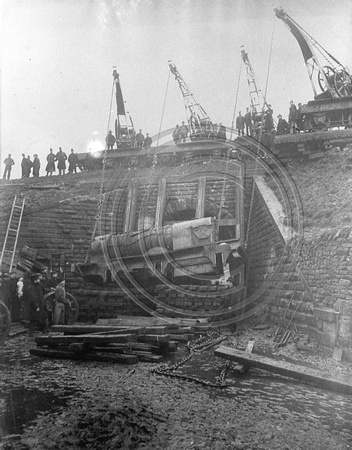 Lifting a 'Coal Engine' onto the tracks